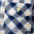 Elegant Printed Plaid Short Sleeve Cotton Shirts